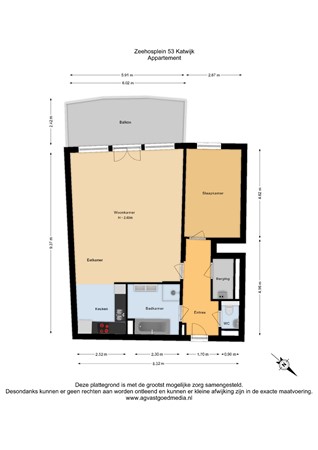 Floorplan - Zeehosplein 53, 2225 MJ Katwijk